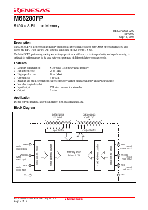 M66280FP Datasheet PDF Renesas Electronics