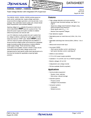 X40035 Datasheet PDF Renesas Electronics