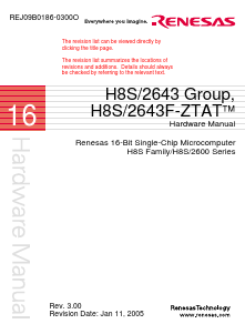 HD6432642 Datasheet PDF Renesas Electronics