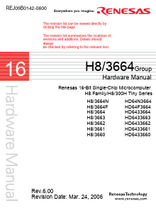 HD64F3664 Datasheet PDF Renesas Electronics