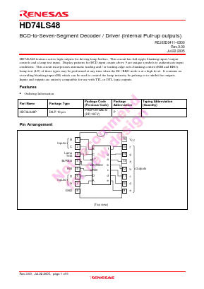 HD74LS48P Datasheet PDF Renesas Electronics