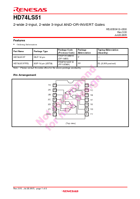 HD74LS51FP Datasheet PDF Renesas Electronics