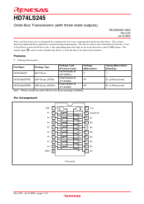 HD74LS245FPEL Datasheet PDF Renesas Electronics
