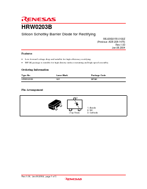 HRW0203B Datasheet PDF Renesas Electronics