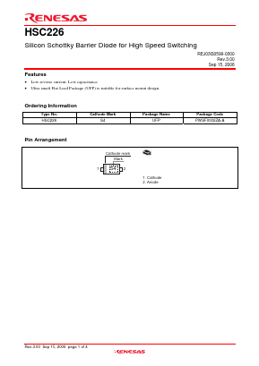 HSC226 Datasheet PDF Renesas Electronics