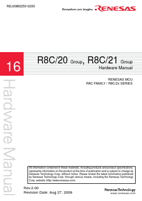 R5F21206JFP Datasheet PDF Renesas Electronics