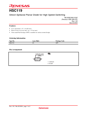HSC119 Datasheet PDF Renesas Electronics