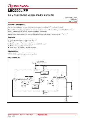 M62220L Datasheet PDF Renesas Electronics