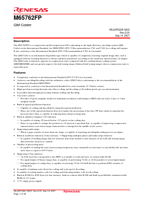 M65762FP Datasheet PDF Renesas Electronics