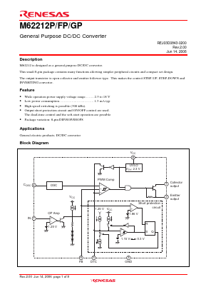 M62212P Datasheet PDF Renesas Electronics