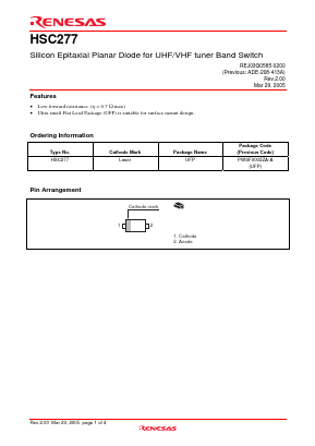 HSC277 Datasheet PDF Renesas Electronics