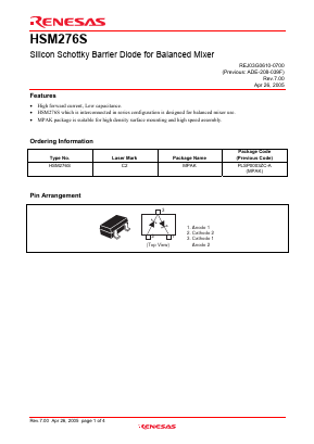 HSM276S Datasheet PDF Renesas Electronics