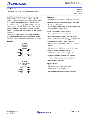 ISL9003A Datasheet PDF Renesas Electronics