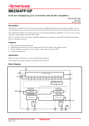 M62364FP-TF1G Datasheet PDF Renesas Electronics