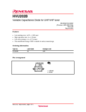 HVU202B Datasheet PDF Renesas Electronics