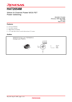 HAT2054M Datasheet PDF Renesas Electronics