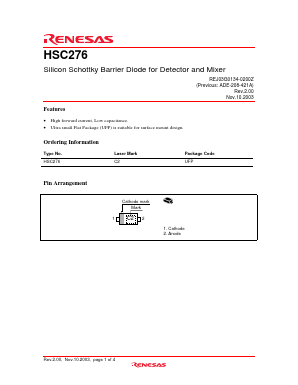 HSC276 Datasheet PDF Renesas Electronics