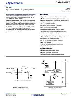 ISL9007 Datasheet PDF Renesas Electronics