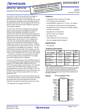 HIP1011DCA Datasheet PDF Renesas Electronics