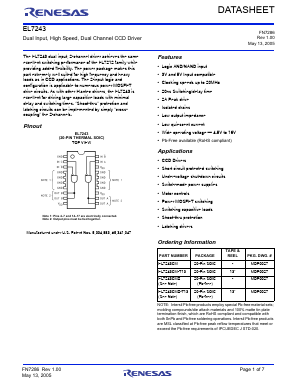 EL7243CM-T13 Datasheet PDF Renesas Electronics