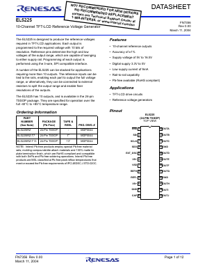 EL5225 Datasheet PDF Renesas Electronics