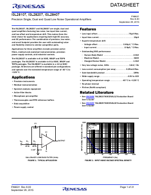 ISL28107 Datasheet PDF Renesas Electronics