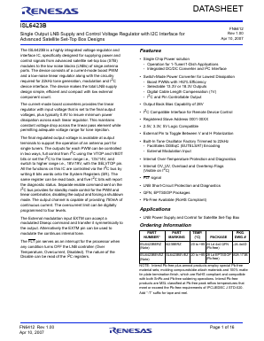 ISL6423B Datasheet PDF Renesas Electronics