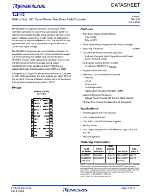 ISL6440IAZ Datasheet PDF Renesas Electronics