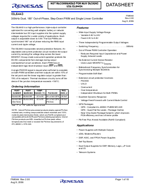 ISL6443 Datasheet PDF Renesas Electronics