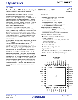 ISL6566IRZ Datasheet PDF Renesas Electronics