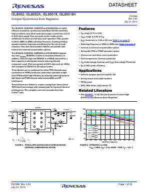 ISL8002AIRZ-T Datasheet PDF Renesas Electronics