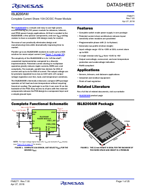 ISL8200AMIRZ-T Datasheet PDF Renesas Electronics
