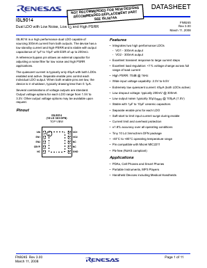 ISL9014IRLLZ Datasheet PDF Renesas Electronics