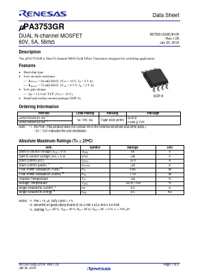 UPA3753GR-E1-AX Datasheet PDF Renesas Electronics