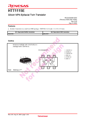 HTT1115EFTL-E Datasheet PDF Renesas Electronics