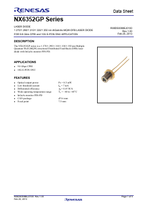 NX6352GP Datasheet PDF Renesas Electronics