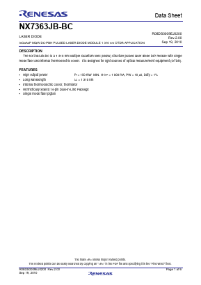 NX7363JB-BC Datasheet PDF Renesas Electronics