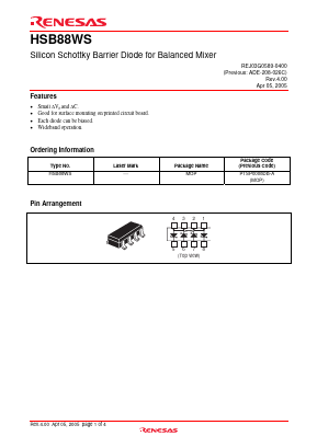 HSB88WS Datasheet PDF Renesas Electronics