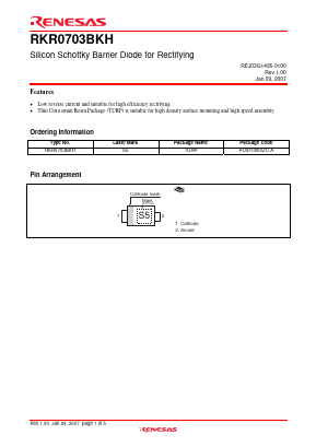 RKR0703BKH Datasheet PDF Renesas Electronics