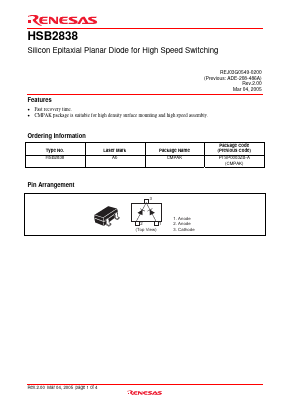 HSB2838 Datasheet PDF Renesas Electronics