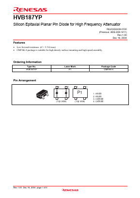 HVB187YP Datasheet PDF Renesas Electronics