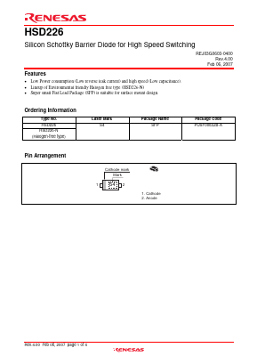 HSD226 Datasheet PDF Renesas Electronics