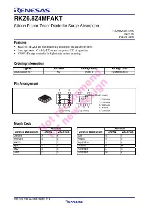 RKZ6.8Z4MFAKT Datasheet PDF Renesas Electronics