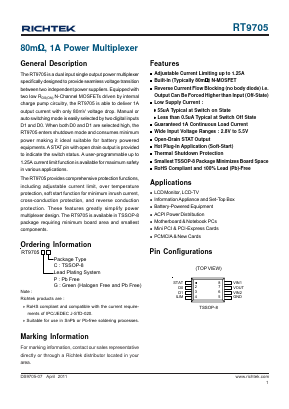 RT9705 Datasheet PDF Richtek Technology