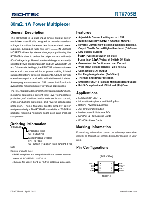 RT9705BPC Datasheet PDF Richtek Technology