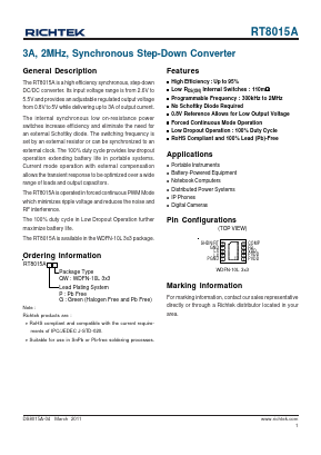 RT8015A Datasheet PDF Richtek Technology