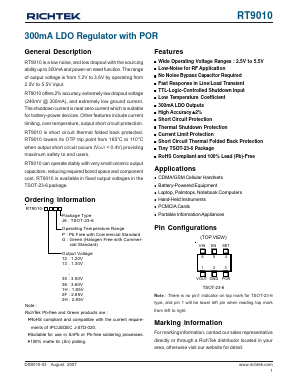 RT9010 Datasheet PDF Richtek Technology