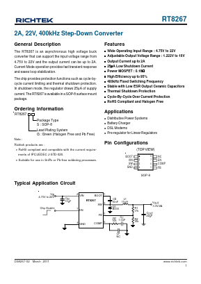 RT8267GS Datasheet PDF Richtek Technology