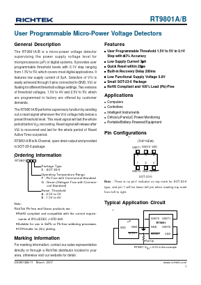 RT9801A Datasheet PDF Richtek Technology