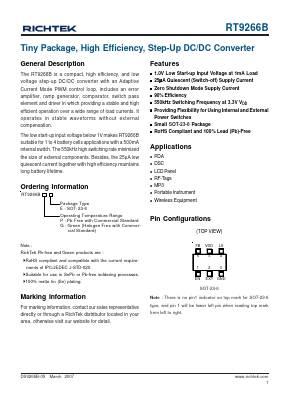 RT9266B Datasheet PDF Richtek Technology